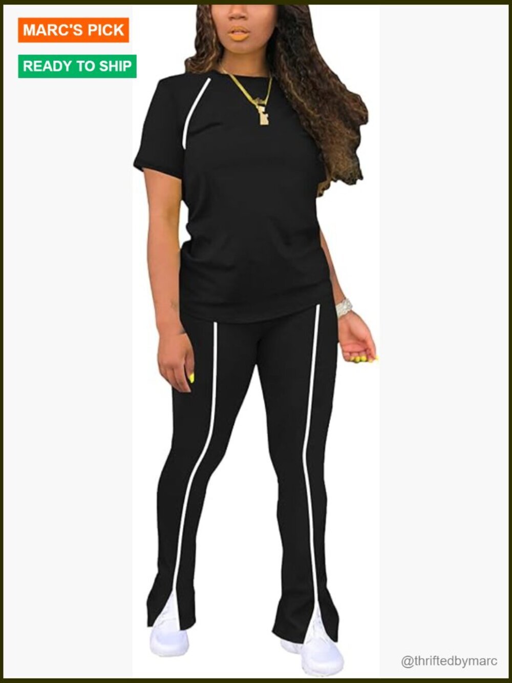 Slim Fit Workout Sweatsuit Set with Flare Pants and Side Pockets